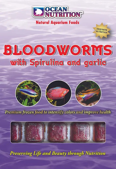 Frozen Bloodworms with Spirulina and Garlic